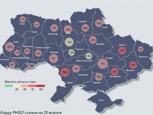 Донецкая область лидирует по заполненности ковидных отделений