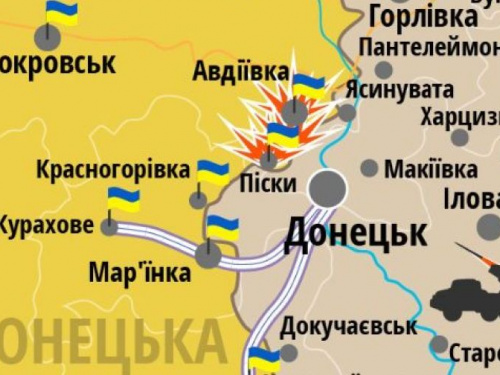 В районе Авдеевки велся огонь из миномета, гранатометов и стрелкового оружия