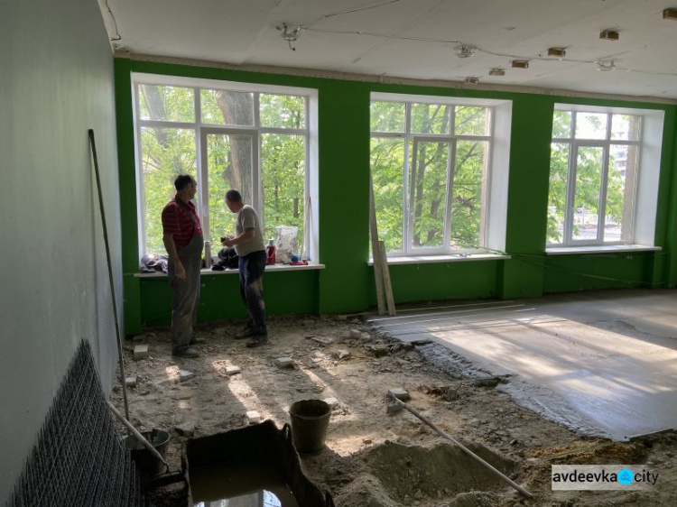 В новом помещении Авдеевской музыкальной школы полным ходом идут ремонтные работы (ВИДЕО)