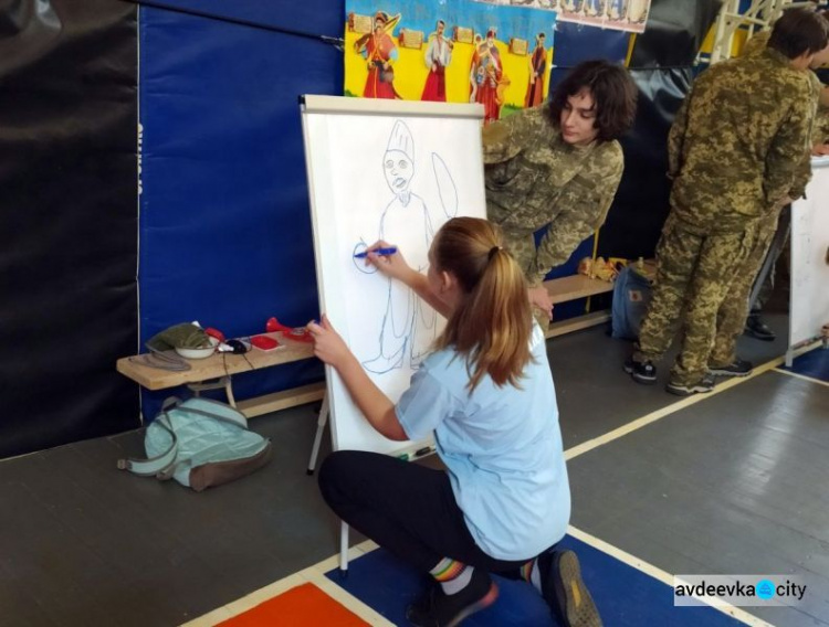 В Авдіївці джуровці шостої школи провели змагання "Козацькі розваги" 