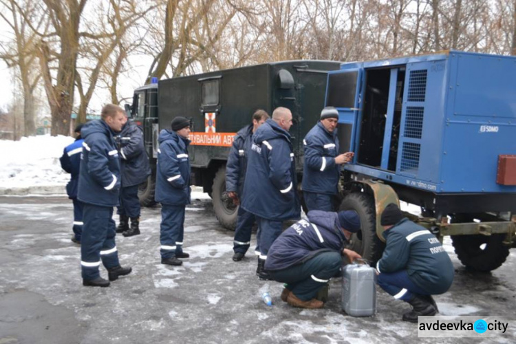 Повреждения порывов ЛЭП в Авдеевке были восстановлены (ФОТО)