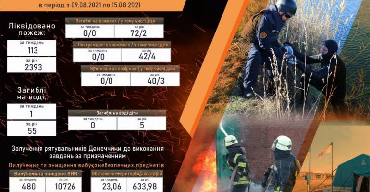 На Донеччині протягом минулого тижня виникло 113 пожеж