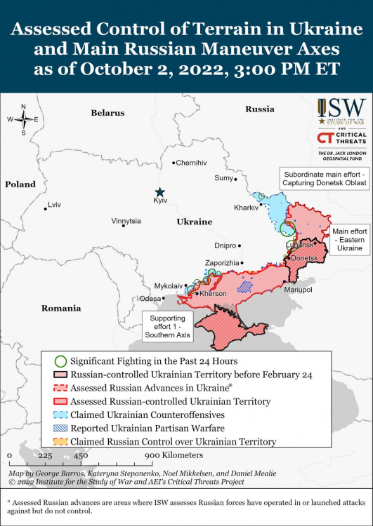 Наступ ЗСУ на Донбасі і Херсонщині: опублікувано карту боїв