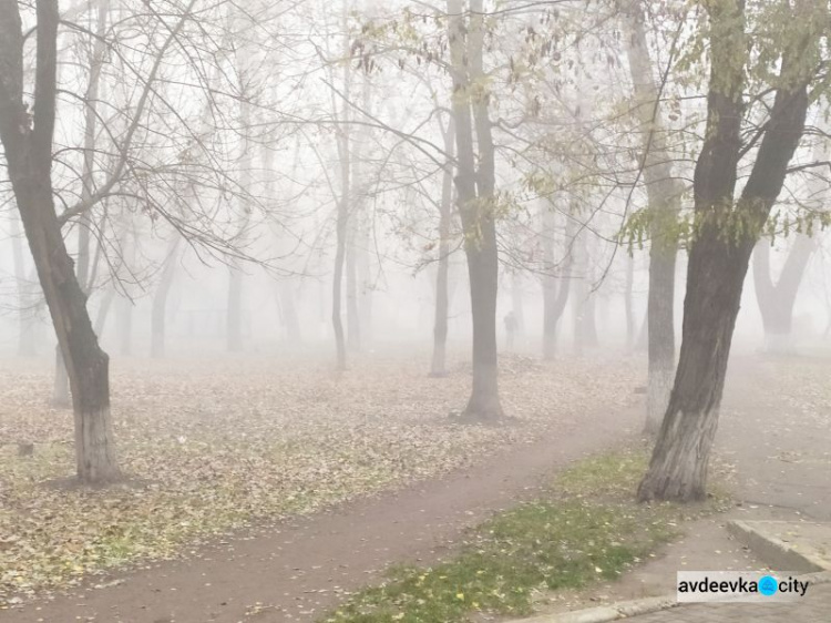 Авдеевка в плену тумана (ФОТОФАКТ)