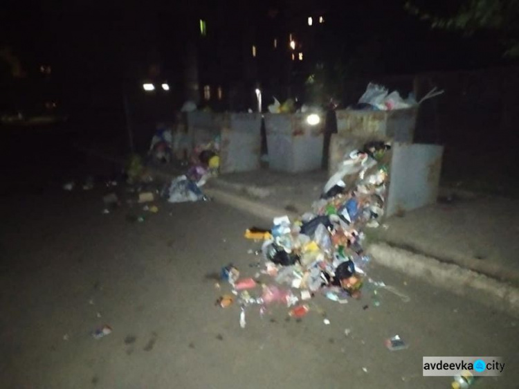 Вчора ввечері вандали розгромили майданчик для збору сміття в Авдіївці