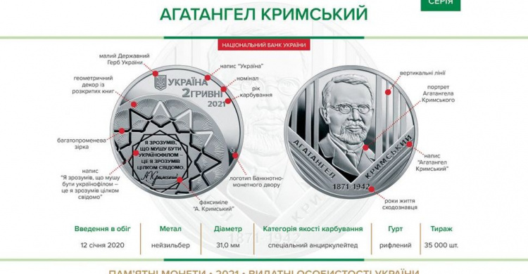 В Украине вошла в оборот новая памятная монета