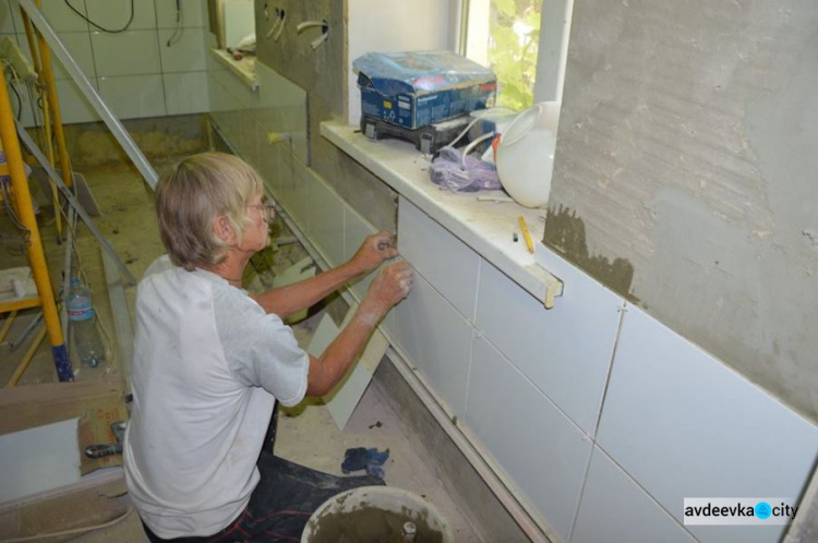 В авдеевском «Теремке» продолжают ремонтировать пищеблок (ФОТОФАКТ)