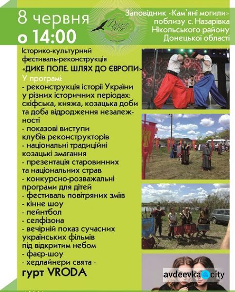 В Донецкой области пройдет историко-культурный фестиваль «Дикое поле. Путь в Европу»