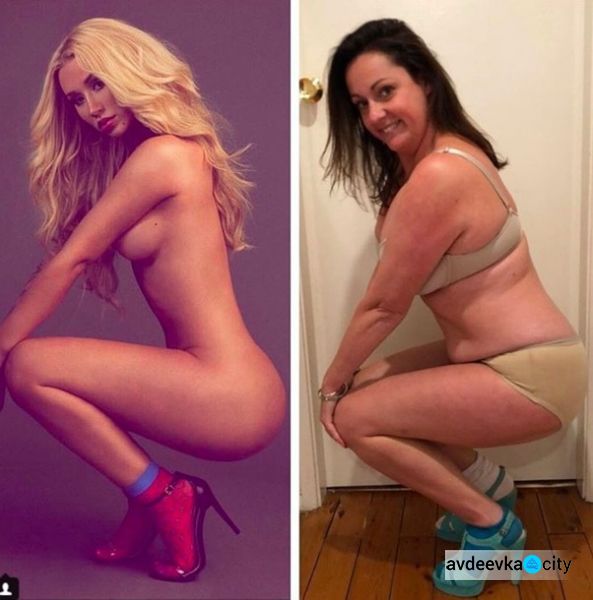 Тучная актриса спародировала "горячие" фото звезд