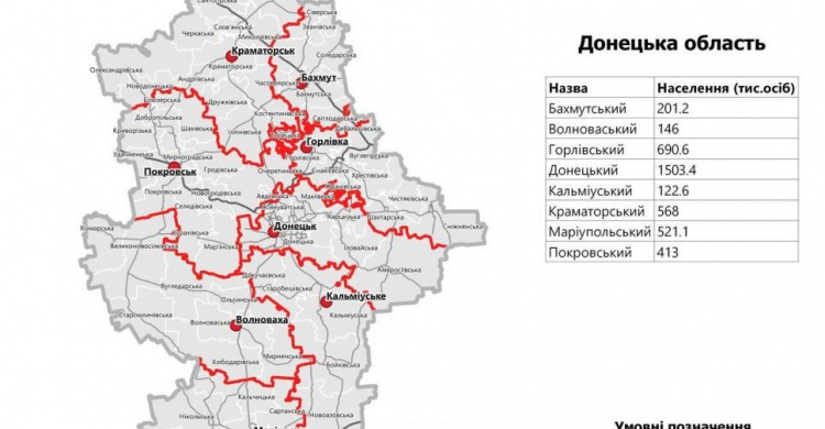 Новое деление Донецкой области на районы ожидается после местных выборов