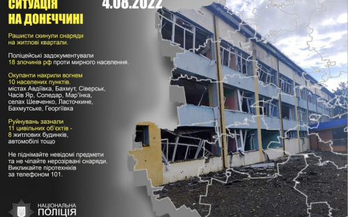 Оперативне зведення поліції Донеччини на 04 серпня