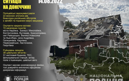 Оперативне зведення поліції Донеччини на 14 серпня