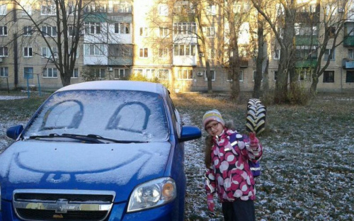 Авдеевка запорошена первым снегом (ФОТОФАКТ)