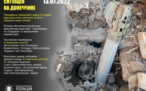 Оперативне зведення поліції Донеччини на 13 липня