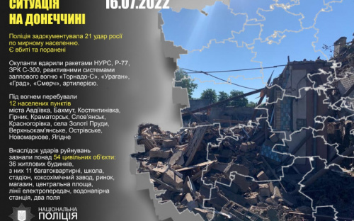 Оперативне зведення поліції Донеччини на 18 липня