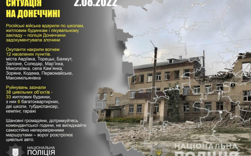 Оперативне зведення поліції Донеччини на 02 серпня