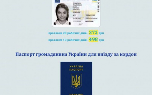 В Украине выросла стоимость оформления биометрических документов