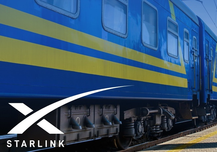 Супутниковий інтернет від Starlink з’явиться у потягах «Укрзалізниці» до кінця 2022 року